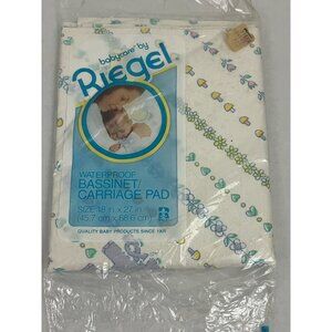 Babycare by Riegel Waterproof Bassinet Carriage Pad 18x27" Floral Print NOS